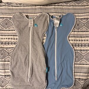 Love to Dream Sleep Sacks - Gray and Blue Newborn